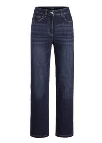 Stretch-Jeans GOLDNER "Klassische Denimhose, dezente Waschung", Damen, Gr. 48, N-Gr, blau (dunkelblau), Obermaterial: 83% Baumwolle CO. 15% Polyester PES. 2% Elasthan EL., Jeans Stretch-Jeans, keine/nicht Relevant