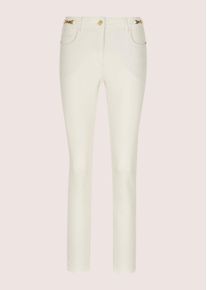 Madeleine Mode Regular-fit-Jeans MADELEINE "Jeans Lange Slim Fit Stretch-Jeans", Damen, Gr. 46, N-Gr, wollwei&szlig;, Obermaterial: 98% Baumwolle CO. 2% Elasthan EL., Modern, Jeans Regular-fit-Jeans