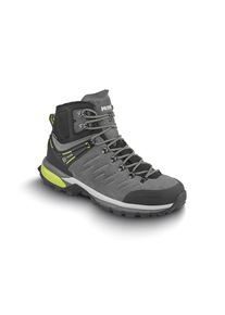 Wanderschuh Meindl "Milford GTX", Herren, Gr. 9.5, grau (anthrazit, lime), Obermaterial: 100% Rindsleder Leather cow., Schuhe Wanderschuh