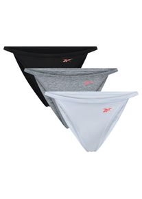 Slip Reebok "MANDY", Herren, Gr. XS (34), wei&szlig; (schwarz, grau marl, wei&szlig;), Obermaterial: 92% Polyester, 8% Elasthan, bedruckt, eng, Unterhosen Slip, feuchtigkeitsregulierend, eng, basic, bequem, mit Logo