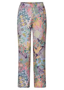 Stoffhose GOLDNER "Luftige Sommerhose mit Patch-Muster", Herren, Gr. 40, N-Gr, rosa (salbei, ros&eacute;, gemustert), Obermaterial: 100% Viskose CV., weit, Hosen Stoffhose, Eingriffstaschen an der Seite