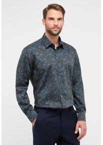 Langarmhemd Eterna "COMFORT FIT", Damen, Gr. 43, Normalgr&ouml;&szlig;en, navy, Twill, 100% Baumwolle, normal, Manschette, Hemden Langarmhemd, NON IRON (b&uuml;gelfrei)