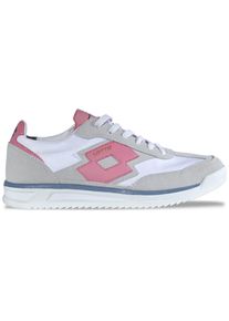 Sneaker Lotto, Damen, Gr. 42, leuchtendesgrau, leuchtendespink, Synthetik, mehrfarbig, Schuhe Sneaker, - mit bequem gepolsterter Schaftkante