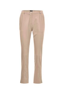 Stoffhose GOLDNER "Sportive Hose Anna aus trageangenehmen Satin", Herren, Gr. 44, N-Gr, beige, Obermaterial: 64% Baumwolle CO. 33% Polyester PES. 3% Elasthan EL., normal, Hosen Stoffhose, Perfekt sitzende und anschmiegsame Passform