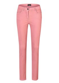 Regular-fit-Jeans GOLDNER "Kurzgr&ouml;&szlig;e Lange Freizeithose BELLA mit Formbund", Damen, Gr. 21, K-Gr, rosa (lachsrosa), Obermaterial: 65% Baumwolle CO. 31% Polyester PES. 4% Elasthan EL., normal, Jeans Regular-fit-Jeans, Ohne