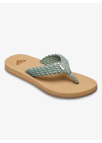 Zehentrenner Roxy "PORTO IV", Damen, Gr. 42, sage, Synthetik, Textil, Schuhe Zehentrenner