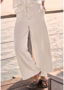 Sweathose Venice Beach, Damen, Gr. 46, N-Gr, creme, Sweatware, Obermaterial: 98% Polyester, 2% Elasthan, unifarben, figurumspielend lang, Hosen Sweathose