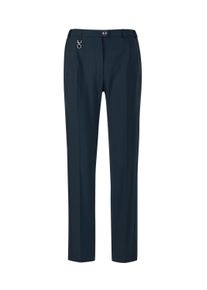 Stoffhose GOLDNER "Kurzgr&ouml;&szlig;e Elegante Stretchhose mit B&uuml;gelfalten", Herren, Gr. 20, K-Gr, blau (marine), Obermaterial: 53% Polyester PES. 43% Schurwolle WV. 4% Elasthan EL., normal, Hosen Stoffhose, Bund mit dekorativem Zierteil