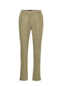 Stoffhose GOLDNER "Sportive Hose Anna aus trageangenehmen Satin", Herren, Gr. 50, N-Gr, gr&uuml;n (schilf), Obermaterial: 64% Baumwolle CO. 33% Polyester PES. 3% Elasthan EL., normal, Hosen Stoffhose, Perfekt sitzende und anschmiegsame Passform
