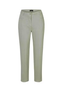 Stoffhose GOLDNER "Kurzgr&ouml;&szlig;e Moderne Jeanshose mit Formbund", Herren, Gr. 23, K-Gr, gr&uuml;n (graugr&uuml;n), Obermaterial: 55% Lyocell CLY. 43% Baumwolle CO. 2% Elasthan EL., Hosen Stoffhose, streckende Teilungsn&auml;hte