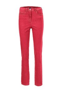 Regular-fit-Jeans GOLDNER "Kurzgr&ouml;&szlig;e Damen Jeans Slim Fit LOUISA mit Stretch-Anteil", Damen, Gr. 27, K-Gr, rot, Obermaterial: 70% Baumwolle CO. 27% Polyester PES. 3% Elasthan EL., normal, Jeans Regular-fit-Jeans, Ohne