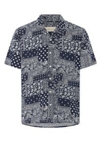 Kurzarmhemd Blend "Kurzarmhemd BHAslak", Damen, Gr. XXL, N-Gr, blau (salute), Obermaterial: 100% Viskose LENZING ECOVERO CV LenzEcov., Hemden Kurzarmhemd