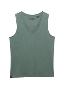 Tanktop Superdry "STUDIOS VEE NECK VEST", Damen, Gr. M, light jade gr&uuml;n, Jersey, Obermaterial: 60% Baumwolle, 40% Lyocell, unifarben, regular fit normal, V-Ausschnitt, Tops Tanktop
