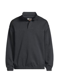 LANDS' END Sweatshirt mit Zipper, Herren,  Grau, Baumwolle, by Lands' End