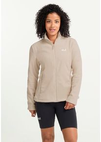 Fleecejacke Jack Wolfskin "TAUNUS 200 FZ W", Damen, Gr. XS, oyster, Obermaterial: 100% POLYESTER. Futter: 100% POLYESTER, Jacken Fleecejacke