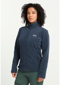 Fleecejacke Jack Wolfskin "TAUNUS 200 FZ W", Damen, Gr. XS, midnightsky, Obermaterial: 100% POLYESTER. Futter: 100% POLYESTER, Jacken Fleecejacke