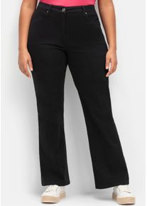 sheego Gro&szlig;e Gr&ouml;&szlig;en Stretch-Hose mit Shaping-Effekt, in Bootcut-Form, schwarz, Gr&ouml;&szlig;e 54 - Damen