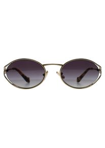 Miu Miu MU52YS ZVN5D1 Sonnenbrille aus Messing Gold dunkelbraun