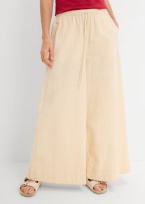 bonprix Culotte aus reiner Bio-Baumwolle, beige, Gr.46, Culotte aus reiner Bio-Baumwolle mit verstellbaren Bund, 100% Baumwolle (organic)