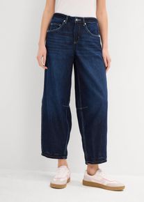 bonprix Balloon-Jeans Mid Waist Super Soft cropped, blau, Gr.50, Balloon-Jeans Mid Waist, cropped, 66% Baumwolle