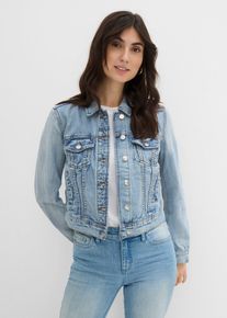 bonprix Jeansjacke, blau, Gr.36, Stylische Jeansjacke mit Brust- und Eingrifftaschen., aus 100% Baumwolle