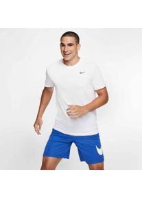 T-Shirt Nike "Nike Dri-FIT Men's Fitness T-Shirt", Damen, Gr. XL, wei&szlig;, Obermaterial: 60% Baumwolle, 40% Polyester, Rundhals, Shirts T-Shirt, Kurzarm, Rundhalsausschnitt