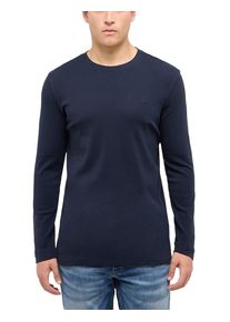 Langarmshirt Mustang "Arlington-RH", Damen, Gr. L, schwarz saphire, Jersey, Obermaterial: 100% Baumwolle, unifarben, slim fit normal, Rundhals, Shirts Langarmshirt, Slim fit