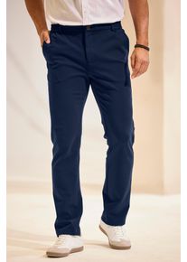 H.I.S. Stoffhose H.I.S "Dehnbund-Hose mit seitlichem Gummizug, auch in gro&szlig;en Gr&ouml;&szlig;en", Herren, Gr. 34, L&auml;nge 34, navy, Jersey, Obermaterial: 73% Baumwolle, 17% Polyamid, 10% Elasthan, comfort fit lang, Hosen Stoffhose, Komfortbund - besonders bequem