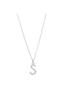 Kette mit Anh&auml;nger Smart Jewel "Kette Buchstabe S mit Zirkonia Steine, Silber 925", silber, Halsketten, Damen, Silber 925 (Sterlingsilber), Kette mit Anh&auml;nger