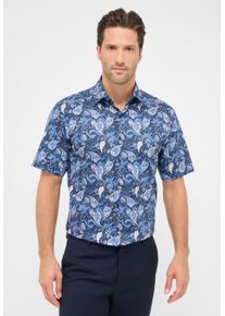 Kurzarmhemd Eterna "MODERN FIT", Damen, Gr. 42, Normalgr&ouml;&szlig;en, midnight, Satin, 100% Baumwolle, tailliert, Manschette, Hemden Kurzarmhemd, EASY IRON (b&uuml;gelleicht)