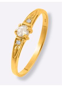 Fingerring Lady Gr. 21, gold (gelbgold 375), Fingerringe, Damen, 21, Gold Metall, Gold, Metall, Fingerring