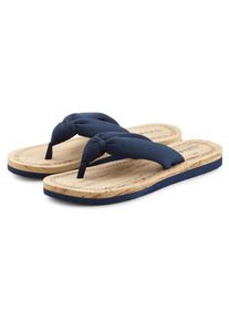 Badezehentrenner ELBSAND "Sandale,Badelatsche,Flip Flop,Mule, Pantolette,Badeschuhe,Sommerschuhe", M&auml;dchen, Gr. 44, marine, Obermaterial: 100% Textilmaterial. Decksohle: 100% Synthetik. Futter: 100% Textilmaterial. Laufsohle: 100% Synthetik, kontrastfarbene Details, Schuhe Badezehentrenner, Zehentrenner mit wasserabweisender und ultraleichter Sohle VEGAN