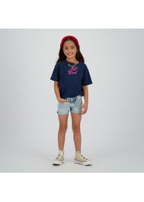 Shorts Vingino "Damara icon", Jungen, Gr. 128, N-Gr, light vintage, Denim/Jeans, Obermaterial: 72% Baumwolle, 27% Polyester, 1% Elasthan, unifarben, normal extrakurz, Hosen Shorts, Jeansshorts 5 Pocket, f&uuml;r Girls