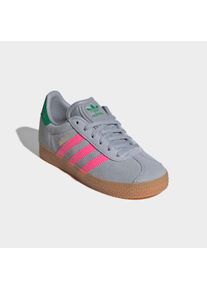 Sneaker adidas originals "GAZELLE", Damen, Gr. 31, halo silber, lucid pink, gr&uuml;n, Leder, Synthetik, Schuhe Sneaker, f&uuml;r Kinder