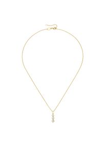 Kette mit Anh&auml;nger Smart Jewel "Kette Anh&auml;nger mit Zirkonia, Silber 925", gold, Halsketten, Damen, Silber 925 (Sterlingsilber), Kette mit Anh&auml;nger