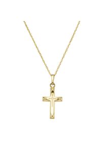 Goldkette Luigi Merano "Kette mit Kreuz-Anh&auml;nger, Gelbgold 585", gold, Halsketten, Herren, Gelbgold 585, Goldkette