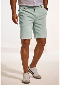 H.I.S. Shorts H.I.S "Dehnbund-Hose mit seitlichem Gummizug, auch in gro&szlig;en Gr&ouml;&szlig;en", Herren, Gr. 38, N-Gr, salbei, Jersey, Obermaterial: 73% Baumwolle, 17% Polyamid, 10% Elasthan, comfort fit kurz, Hosen Shorts, Komfortbund - besonders bequem