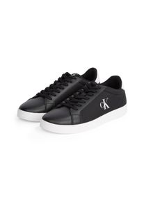Plateausneaker Calvin Klein Jeans "3 CUPSOLE PU", Herren, Gr. 46, schwarz-wei&szlig; (schwarz, wei&szlig;), Lederimitat, Schuhe Plateausneaker, Freizeitschuh, Halbschuh, Schn&uuml;rschuh mit gepolstertem Schaftrand