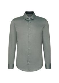 Businesshemd Seidensticker "Slim", Herren, Gr. M (40), normale &Auml;rmell&auml;ngen, gr&uuml;n, 100% Baumwolle, unifarben, slim fit, 2-Knopf-Manschette, Hemden Businesshemd, Slim 1/1 Kentkragen Uni