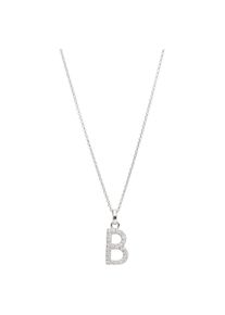 Kette mit Anh&auml;nger Smart Jewel "Kette Buchstabe B mit Zirkonia Steine, Silber 925", silber, Halsketten, Damen, Silber 925 (Sterlingsilber), Kette mit Anh&auml;nger