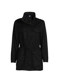 LANDS' END Jacke mit Kapuze aus Baumwolle, Damen,  Schwarz, Lyocell (Viskose)/Baumwoll-Mischung, by Lands' End