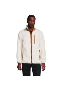 LANDS' END Sherpa-Fleecejacke, Herren,  Wei&szlig;, Polyester, by Lands' End