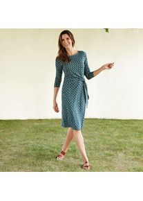 LANDS' END Jerseykleid mit U-Boot-Ausschnitt, Damen,  Gr&uuml;n, Baumwolle Modal, by Lands' End