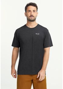 T-Shirt Jack Wolfskin "WILDTRAIL T M", Damen, Gr. XL (54/56), phantom, Obermaterial: 100% POLYESTER, Shirts T-Shirt