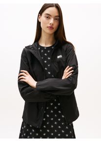 Windbreaker Tommy Jeans "TJW OUTDOOR SHELL JACKET", Damen, Gr. XL (42), schwarz, Web, Obermaterial: 100% Polyamid, unifarben, Basic h&uuml;ftlang, mit Gummizug, Jacken Windbreaker