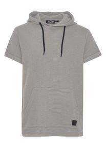 Kurzarmpullover INDICODE "Kurzarmpullover IDNils", Damen, Gr. XL, grau (light grau), Web, Obermaterial: 55% Baumwolle CO. 45% Polyester PES., unifarben, normal, ohne Ausschnitt, Pullover Kurzarmpullover