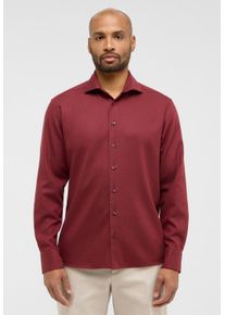 Langarmhemd Eterna "MODERN FIT", Damen, Gr. L, US-Gr&ouml;&szlig;en, dunkelrot, Flanell, 52% Baumwolle, 10% Schurwolle, 38% Lyocell, tailliert, Manschette, Hemden Langarmhemd, EASY IRON (b&uuml;gelleicht)