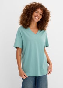 bonprix Longshirt (5er-Pack), lila, Gr.56/58 (3XL), Bequemes weites Long-Shirt, nicht meliert: 100% Baumwolle