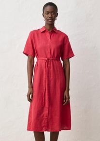 bonprix Blusenkleid aus reinem Leinen, rot, Gr.48, ein perfektes Blusenkleid f&uuml;r den Fr&uuml;hling, aus hochwertigerem Leinen und Bindeg&uuml;rtel, aus Leinen