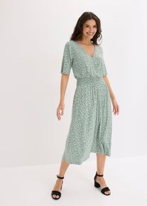 bonprix Jerseykleid aus Viskose-Mix, gr&uuml;n, Gr.48/50 (XL), Sommerliches Jerseykleid aus nachhaltiger Viskose mit elastischem Bund in der Taille., aus Viskose